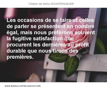 Citations Arthur SCHOPENHAUER