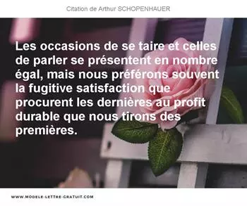 Citations Arthur SCHOPENHAUER