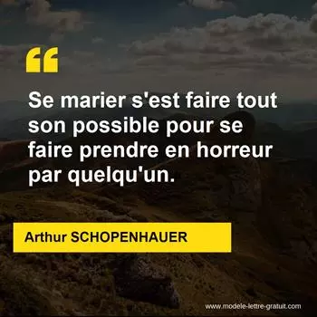 Citation Arthur SCHOPENHAUER