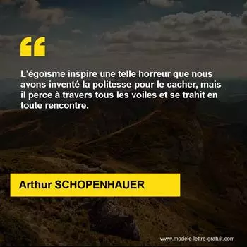 Citation Arthur SCHOPENHAUER