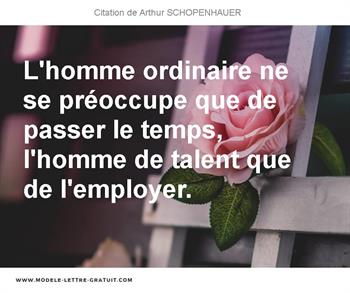 Citations Arthur SCHOPENHAUER