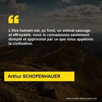 Citation Arthur SCHOPENHAUER