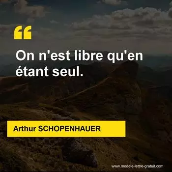 Citation Arthur SCHOPENHAUER