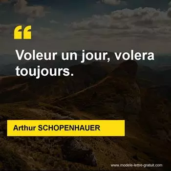 Citation Arthur SCHOPENHAUER