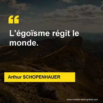 Citation Arthur SCHOPENHAUER