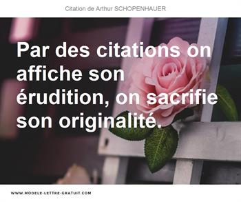 Citations Arthur SCHOPENHAUER