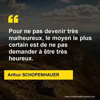Citation Arthur SCHOPENHAUER