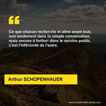 Citation Arthur SCHOPENHAUER