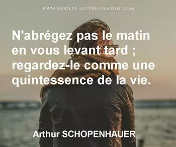 Citation de Arthur SCHOPENHAUER