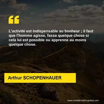Citation Arthur SCHOPENHAUER