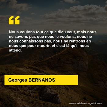 Citation de Georges BERNANOS