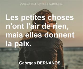 Citation de Georges BERNANOS