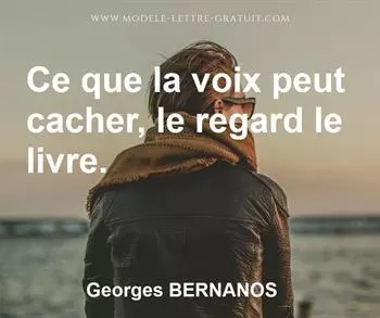 Citation de Georges BERNANOS