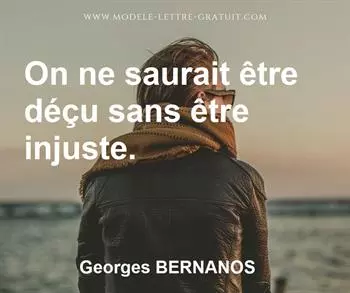 Citation de Georges BERNANOS
