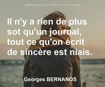 Citation de Georges BERNANOS