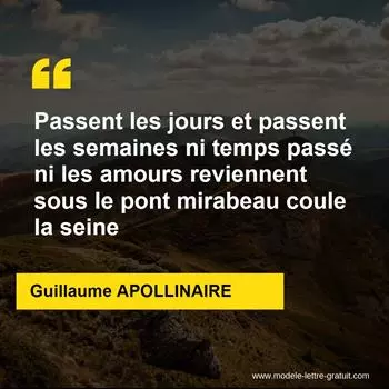 Citation Guillaume APOLLINAIRE