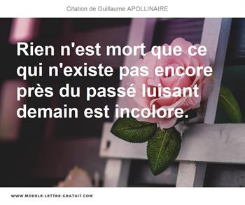 Citations Guillaume APOLLINAIRE