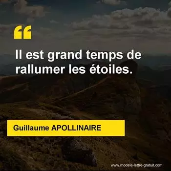 Citation Guillaume APOLLINAIRE