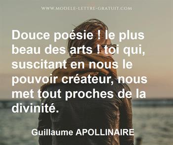 Citation de Guillaume APOLLINAIRE