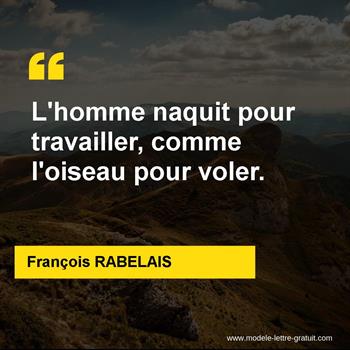 Citation de François RABELAIS