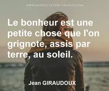 Citation de Jean GIRAUDOUX