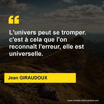 Citation de Jean GIRAUDOUX