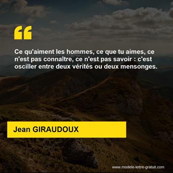 Citation de Jean GIRAUDOUX