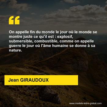 Citation de Jean GIRAUDOUX