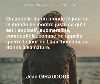 Citation de Jean GIRAUDOUX