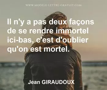 Citation de Jean GIRAUDOUX
