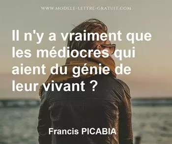Citation de Francis PICABIA