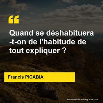 Citation de Francis PICABIA