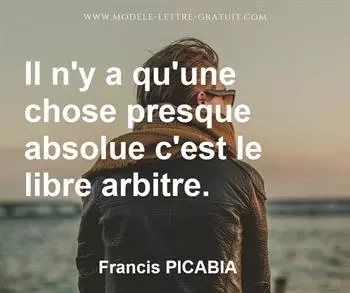 Citation de Francis PICABIA