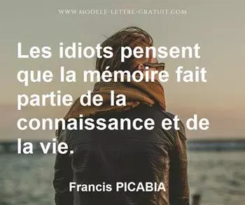 Citation de Francis PICABIA