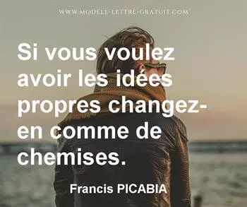Citation de Francis PICABIA