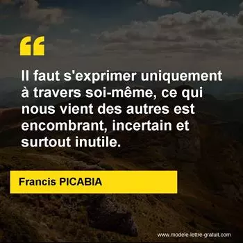 Citation Francis PICABIA