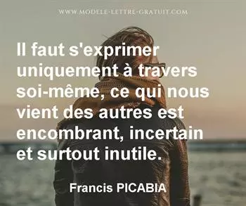 Citation de Francis PICABIA