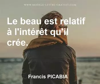 Citation de Francis PICABIA