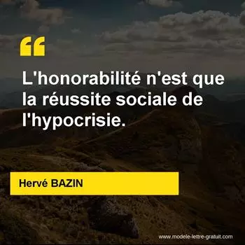 Citation Hervé BAZIN
