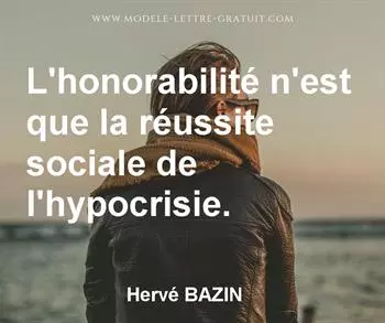 Citation de Hervé BAZIN