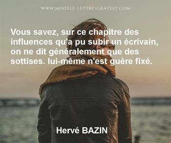 Citation de Hervé BAZIN