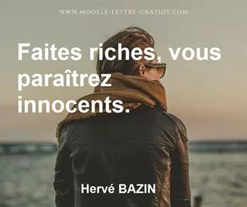 Citation de Hervé BAZIN