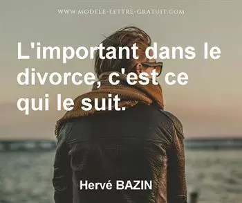 Citation de Hervé BAZIN