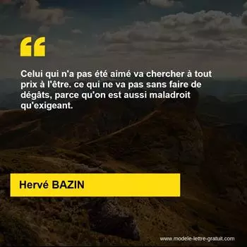 Citation Hervé BAZIN
