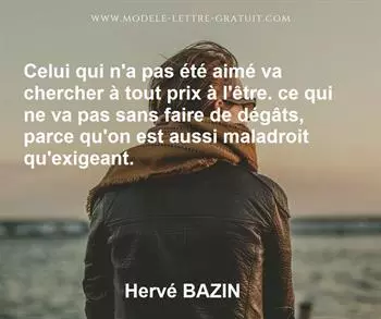 Citation de Hervé BAZIN