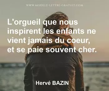 Citation de Hervé BAZIN