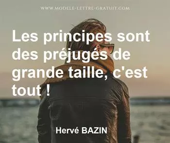 Citation de Hervé BAZIN