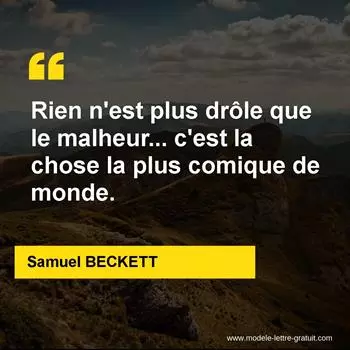 Citation Samuel BECKETT