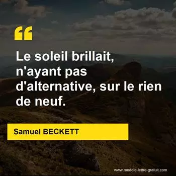 Citation Samuel BECKETT