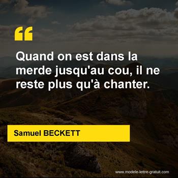 Citation de Samuel BECKETT